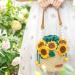 Flower Basket Diy Crochet Wrapped Cotton Thread