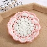 Simple Cute Flowers Knitted Coaster Wool Woven Coaster Flower - Image 9