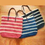 Stripe Color Matching Crochet Beach Bag Large Capacity Shoulder Bag - Image 2