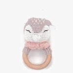 Baby Crochet Animal Rattle Knitted Cartoon Doll Baby Soothing Biteable Toy - Image 3