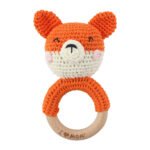Baby Crochet Animal Rattle Knitted Cartoon Doll Baby Soothing Biteable Toy - Image 7