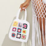 Mixed Color Non-Located Ethnic Hand Crochet Tote Bag - Image 7