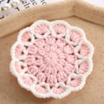 Simple Cute Flowers Knitted Coaster Wool Woven Coaster Flower - Image 3