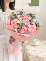 Finished Knitted Wool Bouquet Rose - Image 5