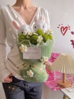 Rabbit Lamb Wheat Doll Bridal Bouquet - Image 6