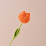Finished Handmade Crochet Tulip Fake Flower Simulation - Image 7