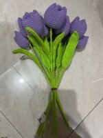 Hand-woven Wool Simulation Bouquet Tulip Creative Flower - Image 10