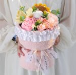 Knitted Finished Sunflower Rose Mixed Bouquet Birthday Gift