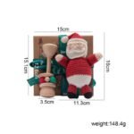 Children's Santa Claus Moose Crochet Rattle Doll Set - Image 4