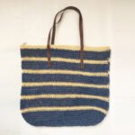 Stripe Color Matching Crochet Beach Bag Large Capacity Shoulder Bag - Image 6