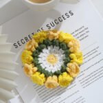 Hand-knitted Flower Woven Linglan Coaster - Image 7