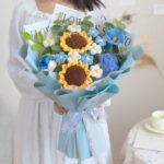 Hand-woven Flower Knitted Gift Sunflower - Image 4