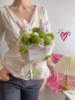 Rabbit Lamb Wheat Doll Bridal Bouquet - Image 7