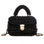Hand Knitted Crochet Tote Crossbody Bag - Image 3
