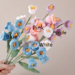 Finished Hand-woven Linglan Bouquet Wool Artificial Flower - Image 6