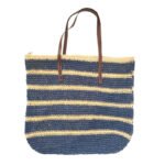Stripe Color Matching Crochet Beach Bag Large Capacity Shoulder Bag - Image 4