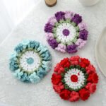 Hand-knitted Flower Woven Linglan Coaster - Image 3