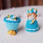 Hand-woven Diy Crossdressing Bridal Doll Wool Crochet Bouquet - Image 10