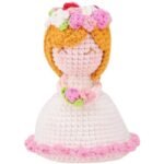 Hand-woven Diy Crossdressing Bridal Doll Wool Crochet Bouquet - Image 5