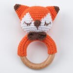 Baby Crochet Animal Rattle Knitted Cartoon Doll Baby Soothing Biteable Toy - Image 9