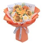 Knitted Wool Bouquet Woven Sunflower Flower Finished Product - Image 5