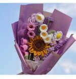 Hand-woven Sunflower Rose Bouquet - Image 8
