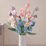 Finished Hand-woven Linglan Bouquet Wool Artificial Flower