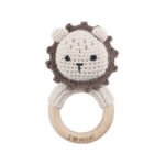 Baby Crochet Animal Rattle Knitted Cartoon Doll Baby Soothing Biteable Toy - Image 4