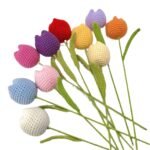 Hand-woven Wool Tulip Artificial Flower - Image 4