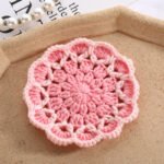Simple Cute Flowers Knitted Coaster Wool Woven Coaster Flower - Image 6