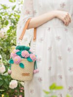 Flower Basket Diy Crochet Wrapped Cotton Thread - Image 5