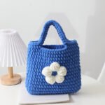 Hand Knitted Thick Wool Crochet Tote Bag - Image 4