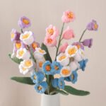 Finished Hand-woven Linglan Bouquet Wool Artificial Flower - Image 4