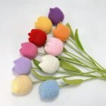 Hand-woven Wool Tulip Artificial Flower - Image 3