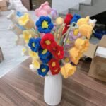 Finished Crochet Flower Nordic Ornament - Image 4