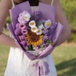 Hand-woven Sunflower Rose Bouquet